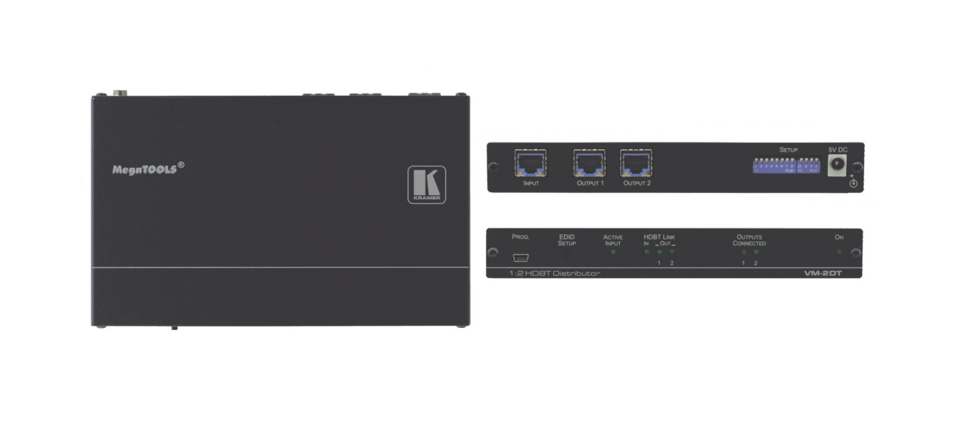 Kramer VM-2DT 1:2 4K60 4:2:0 Long−Reach HDBaseT DA