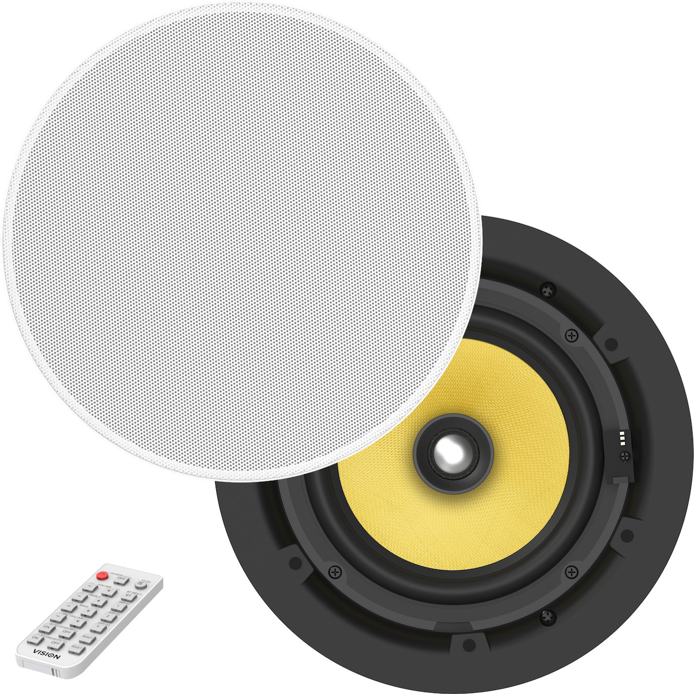 Vision CS-1900P Bluetooth-Aktiv-Deckenlautsprecher | Paar | Weiß |